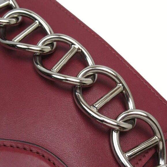 Auth PRADA Shoulder Bag Dark Red leather - Picture 8 of 13